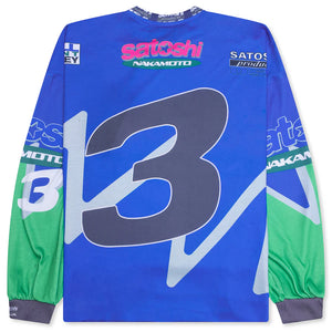 SATOSHI NAKAMOTO SPEEDWAY LONGSLEEVE - BLUE