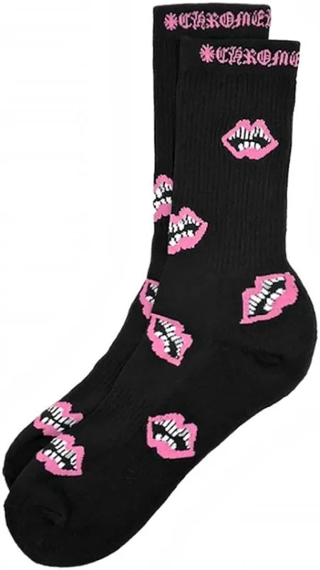 CHROME HEARTS CHOMPER SOCKS BLACK/PINK