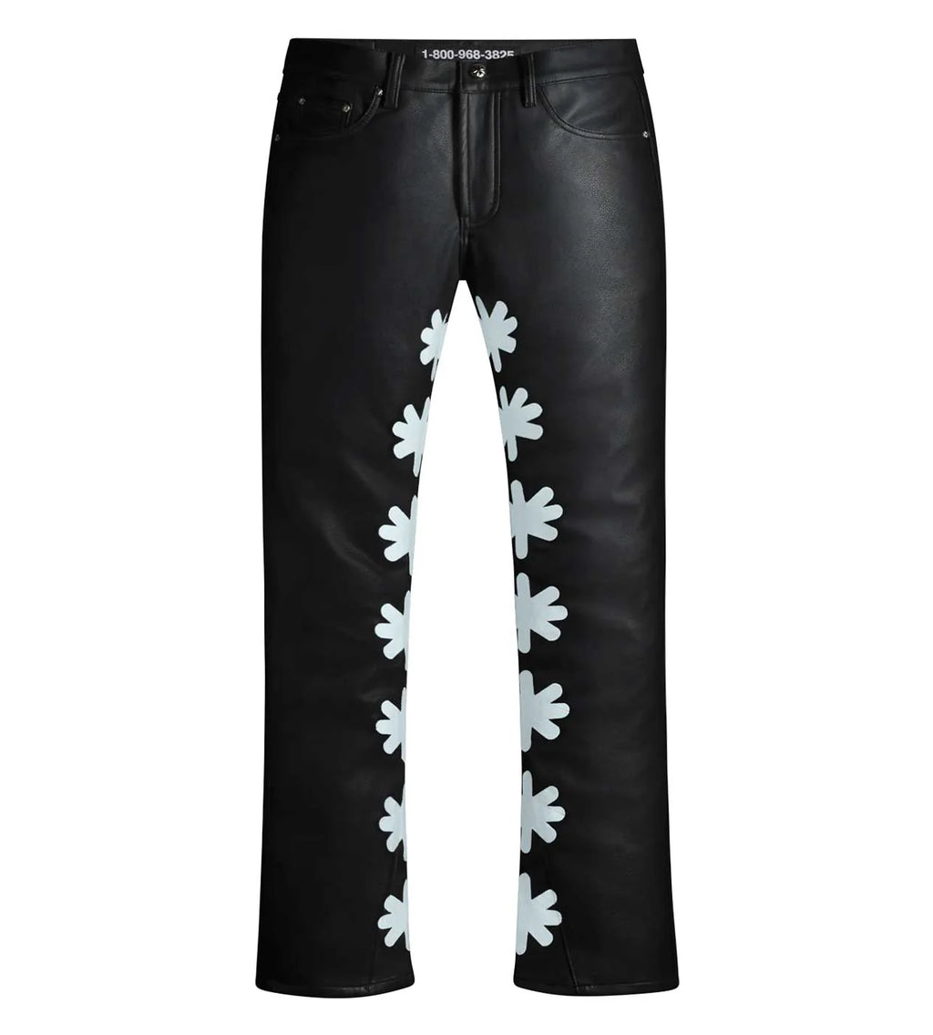 LOST SHDWS LEATHER PANT BLACK/WHITE