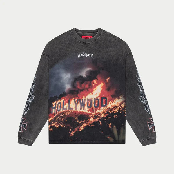 Godspeed Hollywood Inferno LS T-Shirt Black