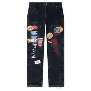 BETTER WITH AGE COLLEEN DOUBLE-KNEE REPAIR TROUSER BLACK