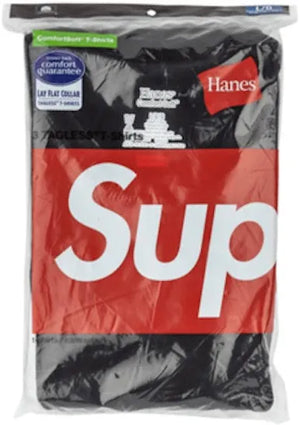 SUPREME HANES BLACK TANK TOPS