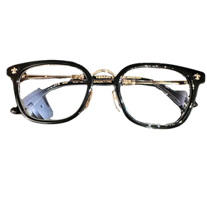 CHROME HEARTS STRAPADICTOME BLACK/GOLD PLATED GLASSES