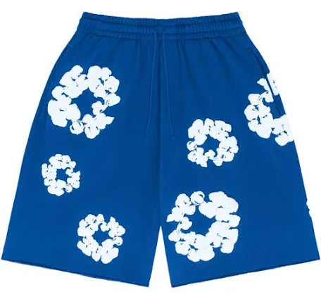 DENIM TEARS COTTON WREATH SHORTS BLUE