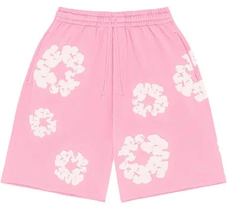 DENIM TEARS COTTON WREATH SHORTS PINK