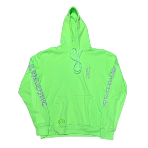 CHROME HEARTS LIME GREEN/SILVER HOODIE