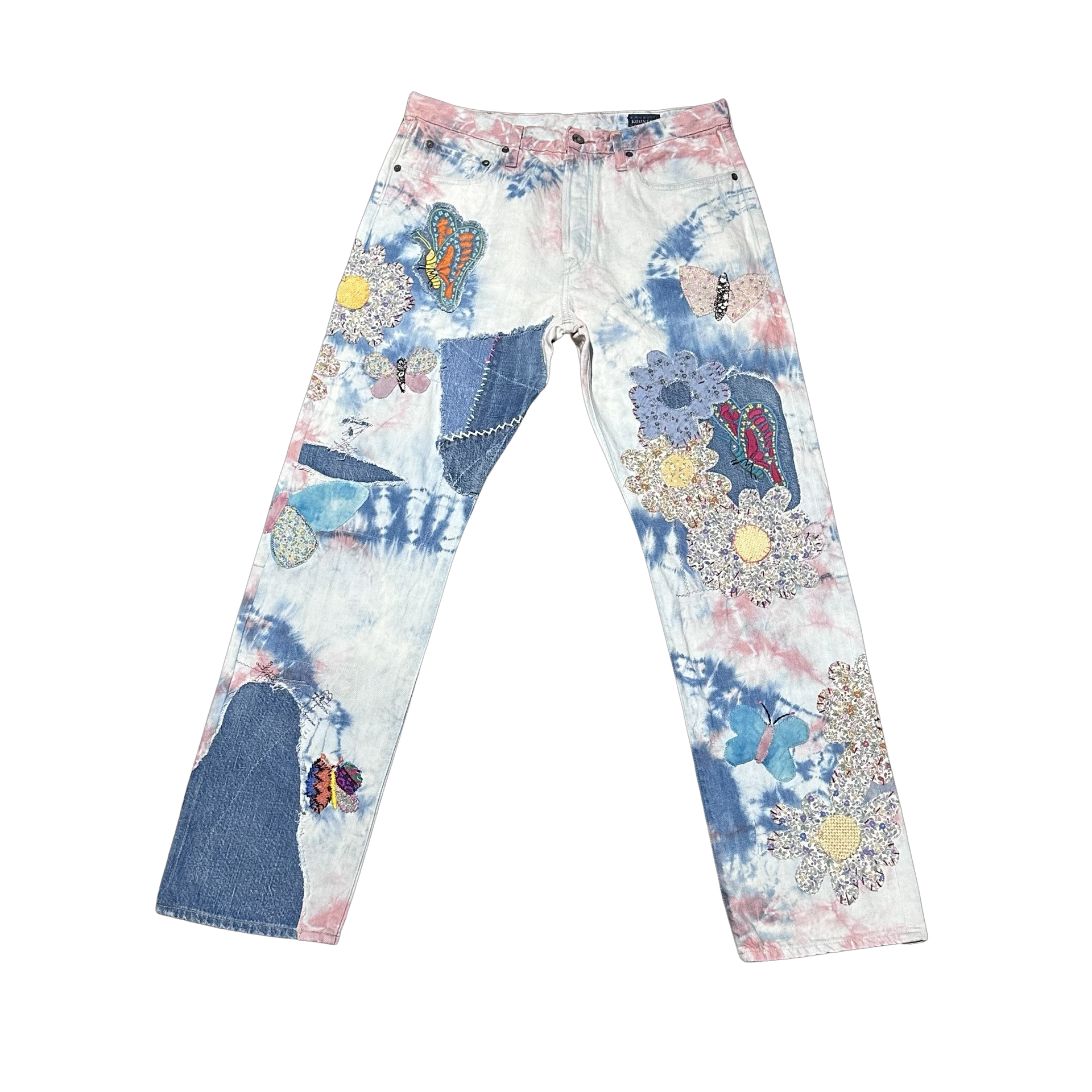 KAPITAL CRAZY PAPILLON PATCHWORK JEANS