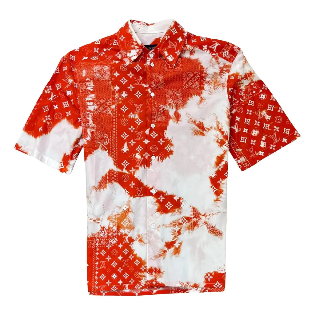 Louis Vuitton Monogram Bandana Short-Sleeved Shirt
Orange/White