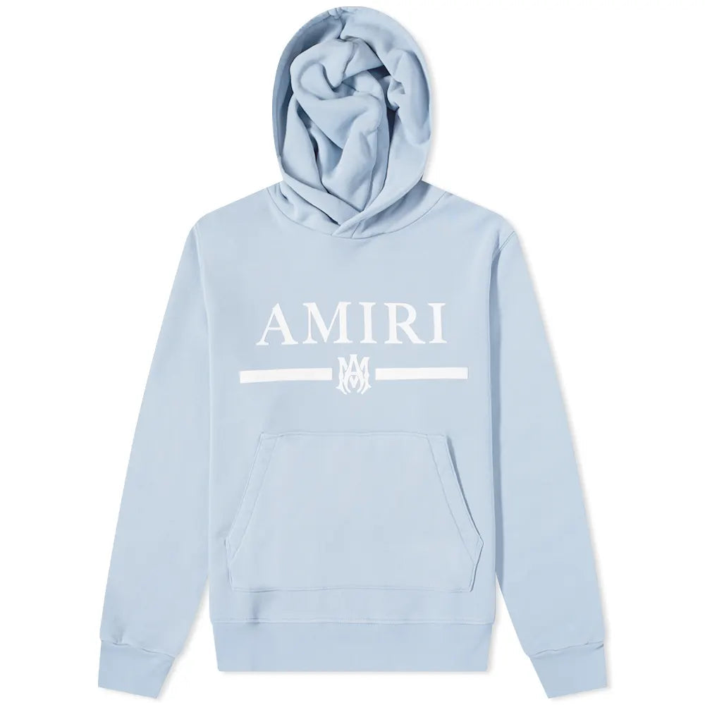 AMIRI Blue Ma Bar Hoodie In Dusty Blue