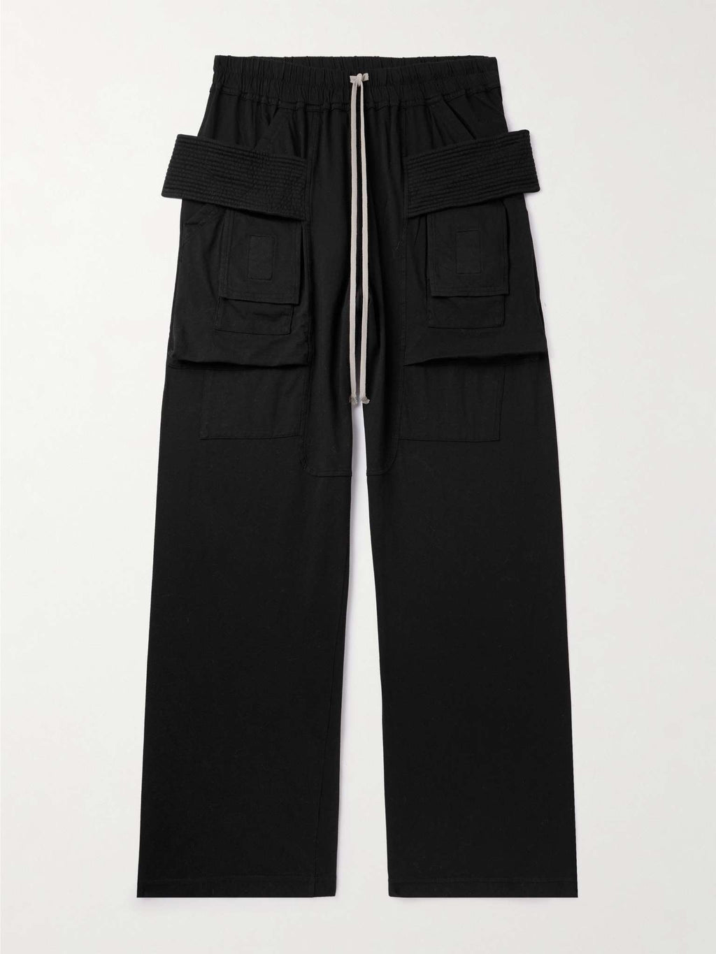 RICK OWENS DRKSHDW CREATCH CARGO WIDE DRAWSTRING PANTS BLACK