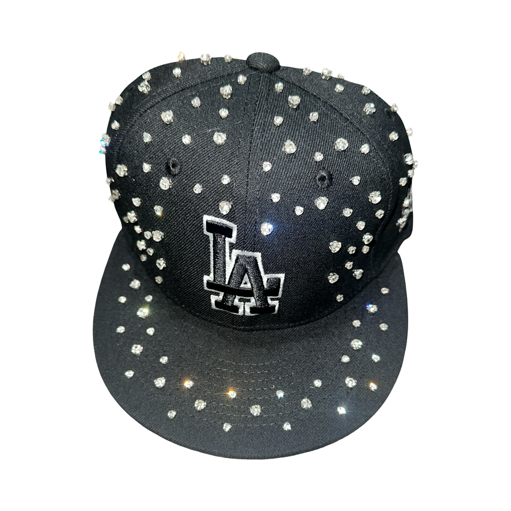 LA Dodgers Black Rhinestone SnapBack Hat