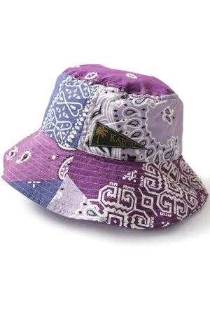 Kapital Bandana Patchwork Bucket Hat Purple