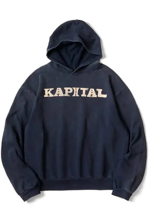Kapital Fleece Hooded Sweatshirt Navy