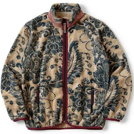 Kapital Damask Pattern Fleece Zip Jacket Blouson