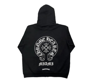 Chrome Hearts
Miami Exclusive Horseshoe Logo Zip Up Hooded Sweatshirt Black