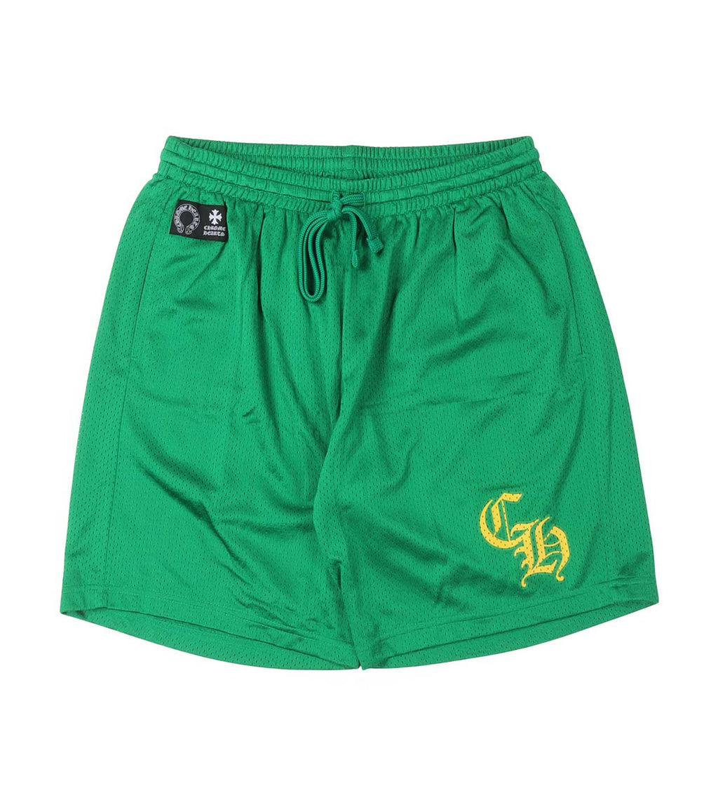 CHROME HEARTS GREEN MESH SHORTS