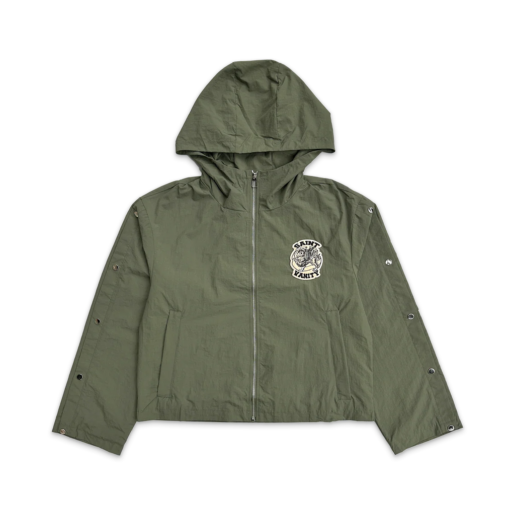 Saint Vanity Army Green Nylon Jacket Set