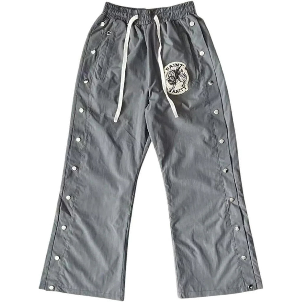 Saint Vanity Grey Nylon Track Pants