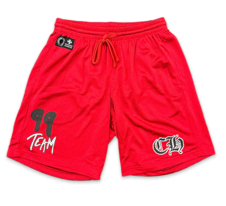 CHROME HEARTS MATTY BOY MESH SHORTS "RED"