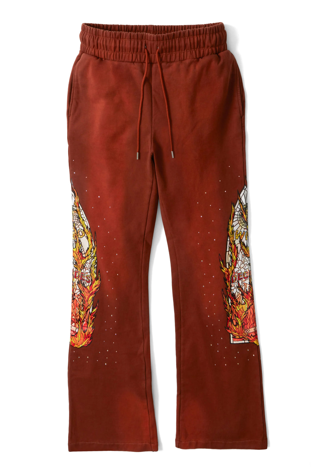 WHO DECIDES WAR FLAME GLASS SWEATPANT BROWN