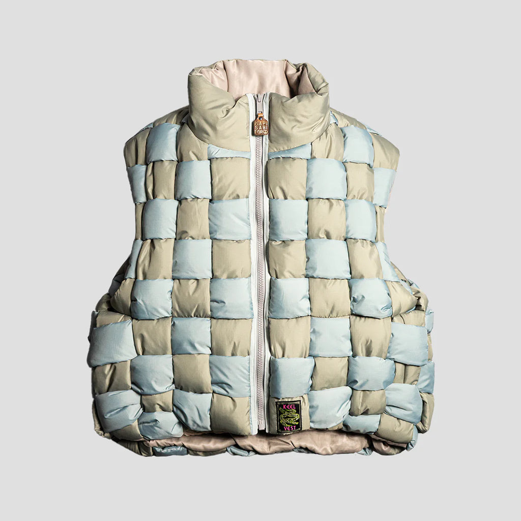 KAPITAL GREY RIPSTOP WEAVE VEST