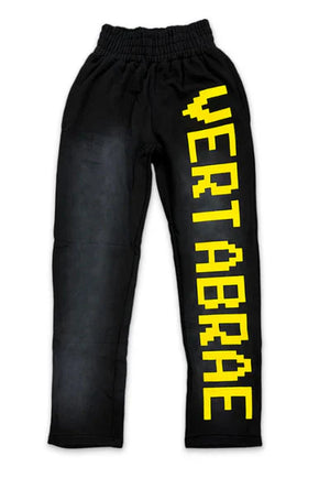 VERTABRAE SWEATPANTS BLACK/YELLOW