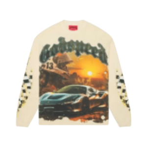 GodSpeed Sunset Drift Long Sleeve T-Shirt Cream