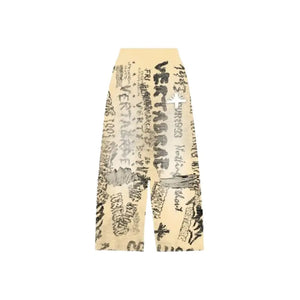 VERTABRAE IVORY GRAFFITI ZIP SWEATSUIT SET