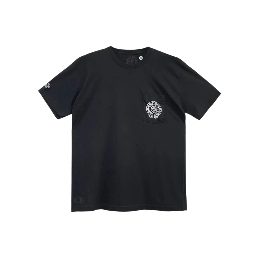 Chrome Hearts Multi Color Gradient Horseshoe Logo Short Sleeve T-shirt