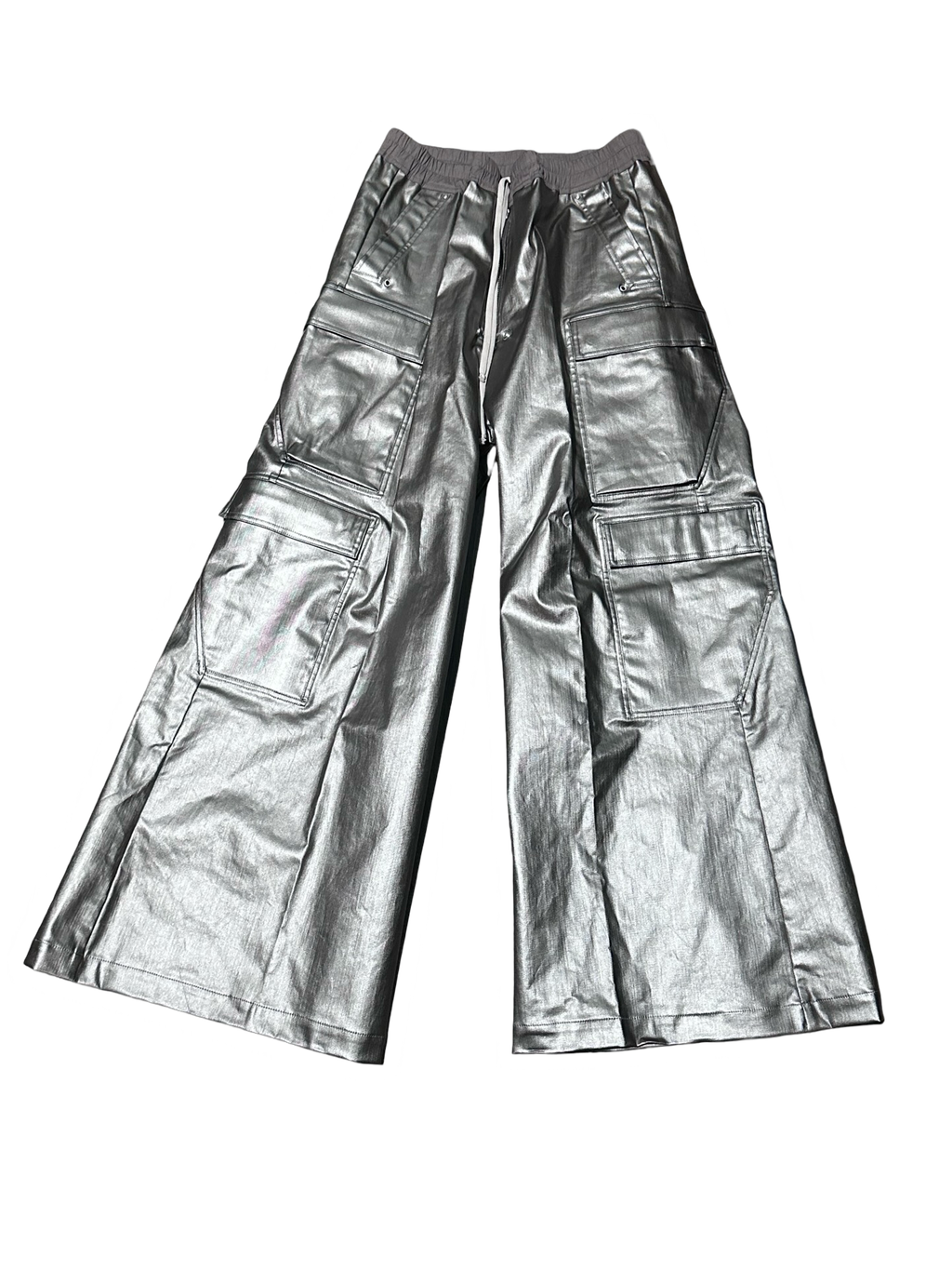 RICK OWENS Gunmetal Cargobelas Denim Cargo Pants