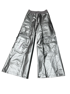 RICK OWENS Gunmetal Cargobelas Denim Cargo Pants