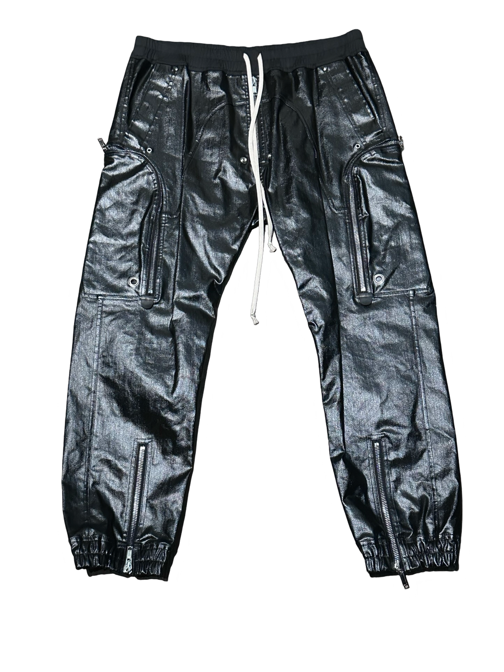 RICK OWENS Black Porterville Bauhaus Denim Cargo Pants