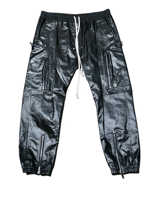 RICK OWENS Black Porterville Bauhaus Denim Cargo Pants