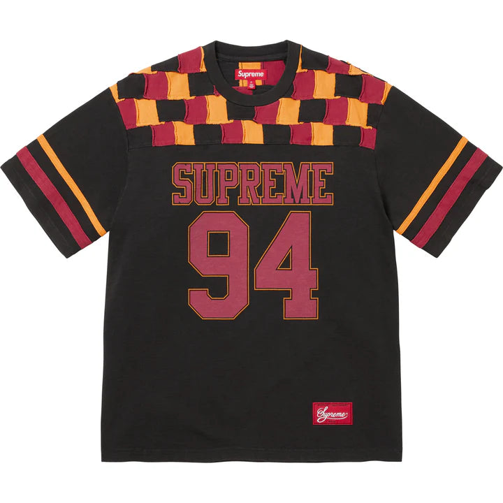 Supreme Patchwork Yoke Football Top Black