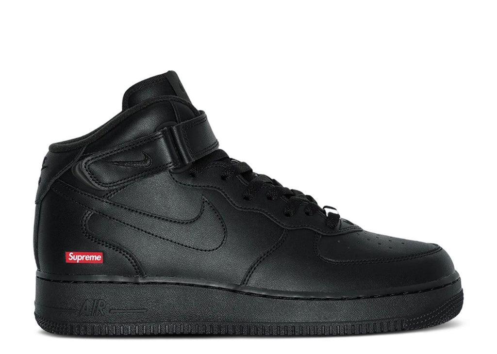 NIKE SUPREME X AIR FORCE 1 MID 'BOX LOGO - TRIPLE BLACK'