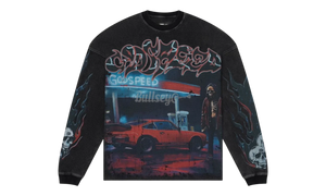 GODSPEED PITSTOP BLACK WASH THERMAL LONG SLEEVE T-SHIRT