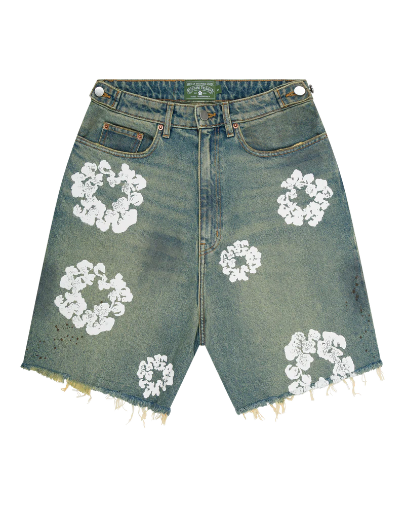 Denim Tears Dirty Wash Wreath Short Light Wash