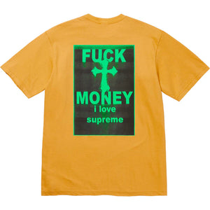 SUPREME FUCK MONEY TEE MUSTARD