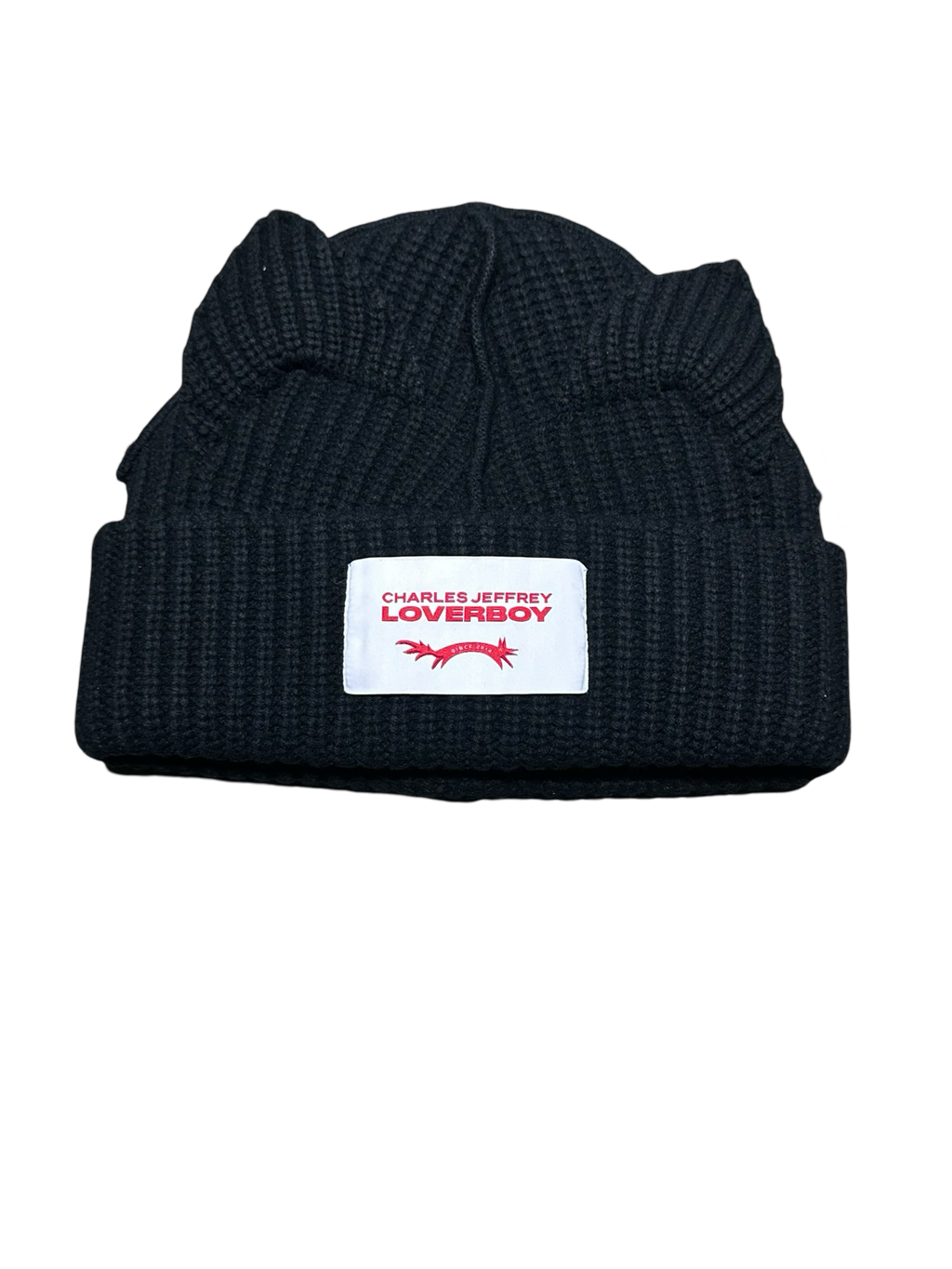 Charles Jeffrey Lover Boy Black Supersized Chunky Ears Beanie
