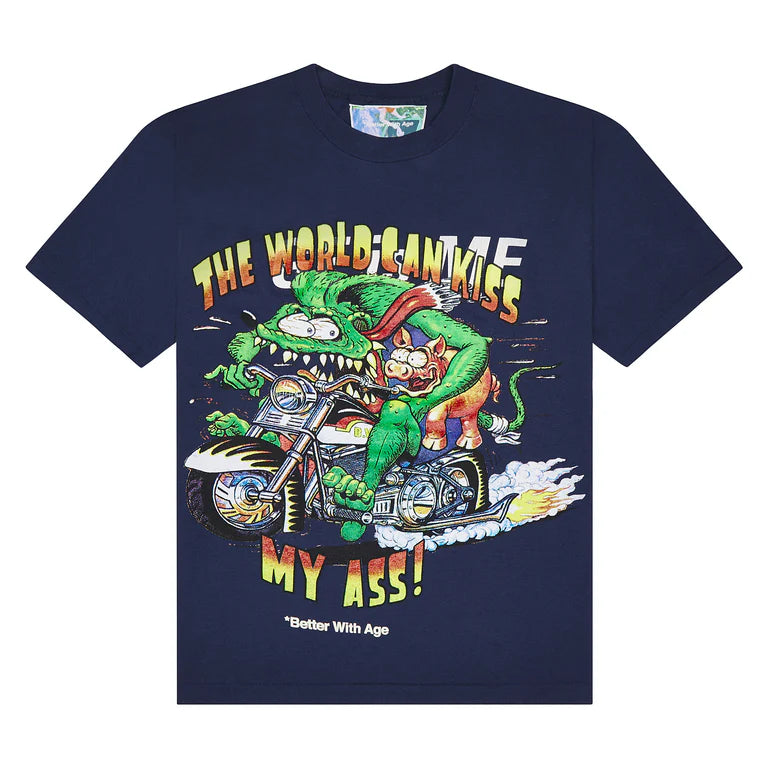 Better With Age The Kiss Tee | Navy/White