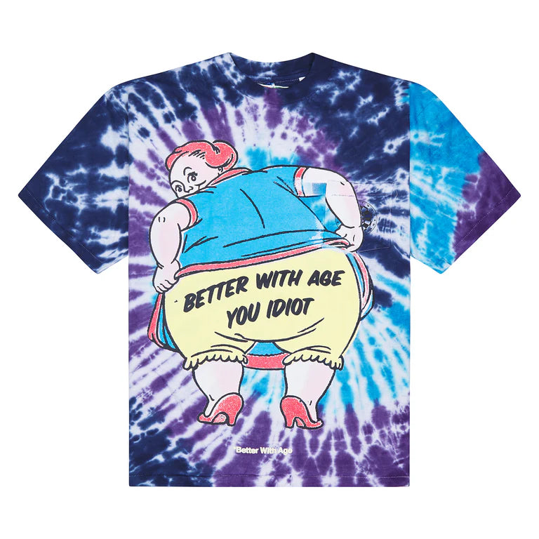 Better With Age Frizzle Tie Dye Tee | Pocket
