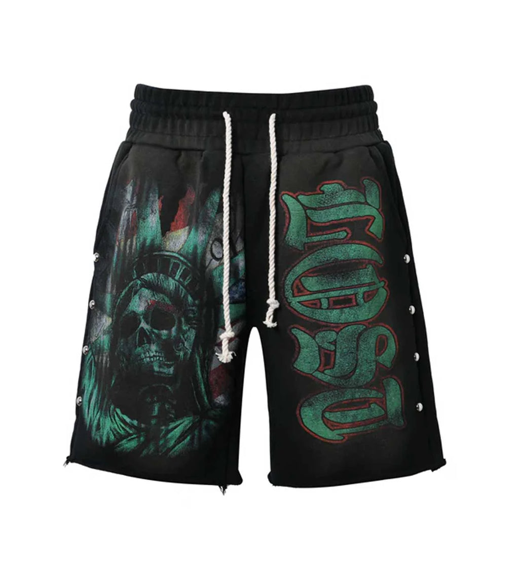 LOST INTRICACY LIBERTY SWEAT SHORTS BLACK