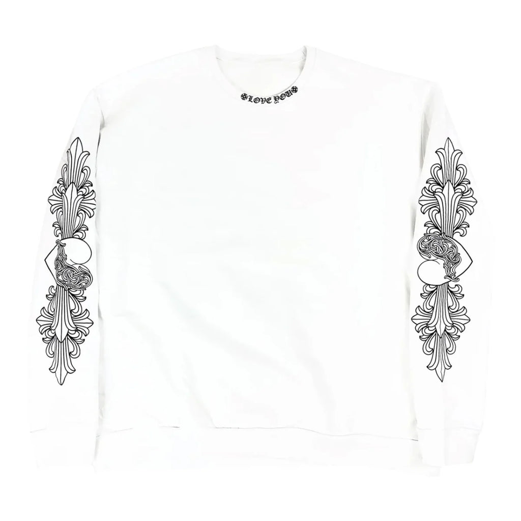 Chrome Hearts Love You Crewneck Sweatshirt White