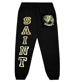 SAINT VANITY LOGO SWEATPANTS BLACK