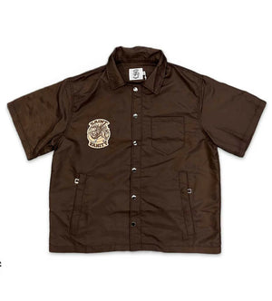 Saint Vanity Nylom Shorts Set Brown