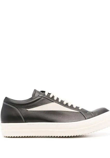 RICK OWENS LEATHER VINTAGE LOW TOP SNEAKER