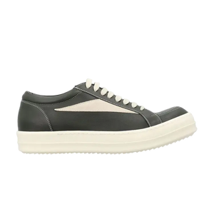 RICK OWENS LOW VINTAGE LEATHER GREY SNEAKERS