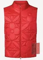 LOUIS VUITTON LVSE PADDED MONOGRAM FLOWER GILET VEST RED