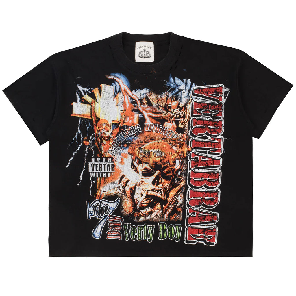 Vertabrae 7 Rap Tee Vintage Black