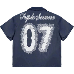 TRIPLE SEVENS X SNIPER GANG 7SNIPER NYLON BUTTON UP NAVY SET